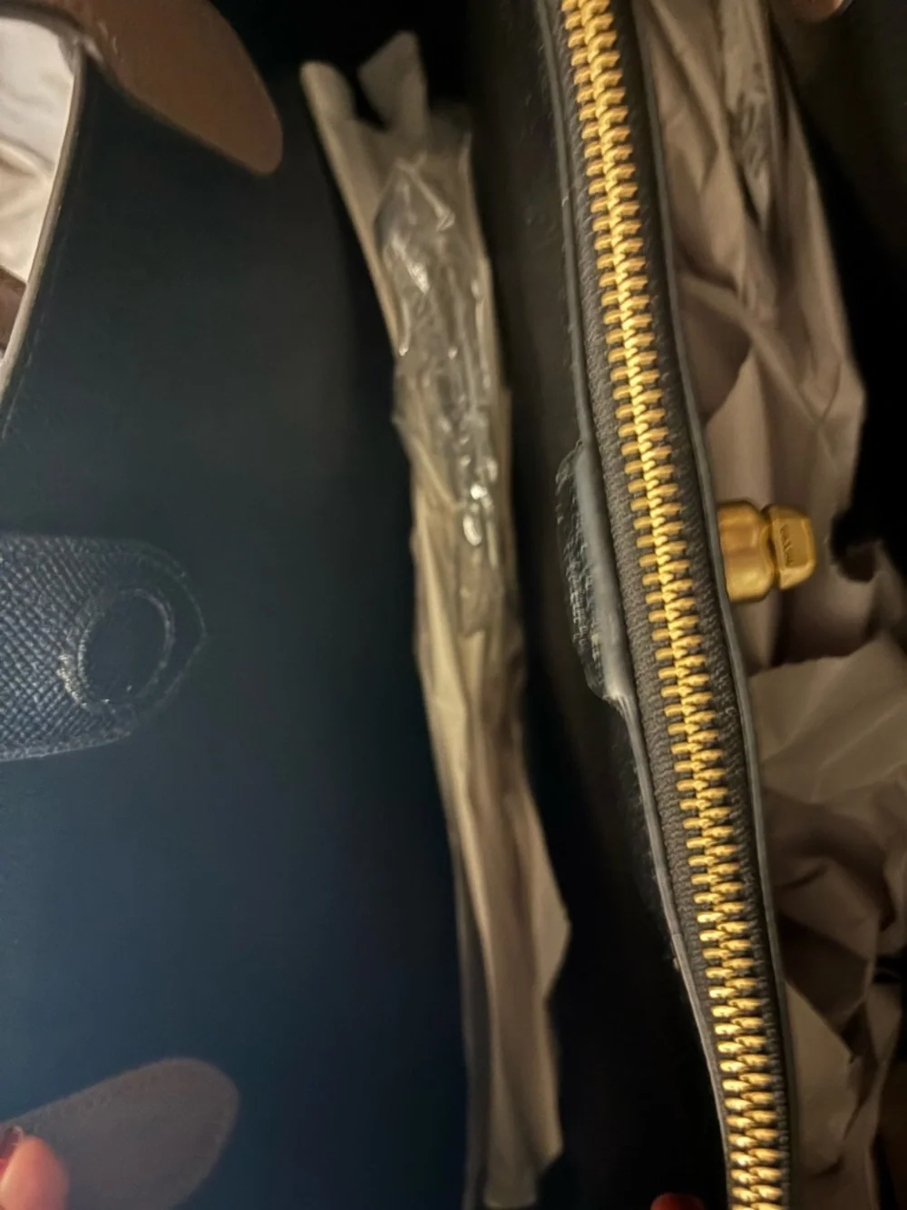 Coach Leather Tote with Gold Turn-Lock - Picture 7 of 9